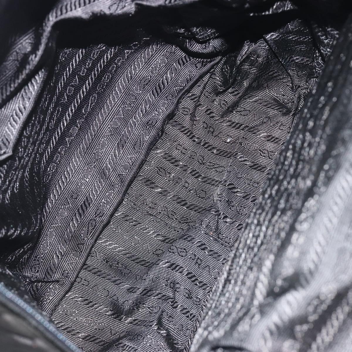 PRADA Backpack Nylon Black Silver Auth ar13994