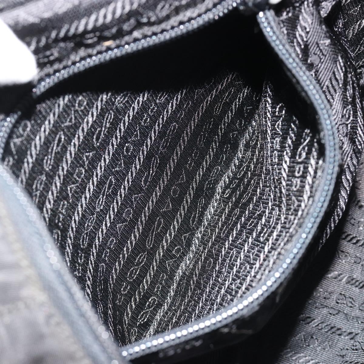 PRADA Backpack Nylon Black Silver Auth ar13994