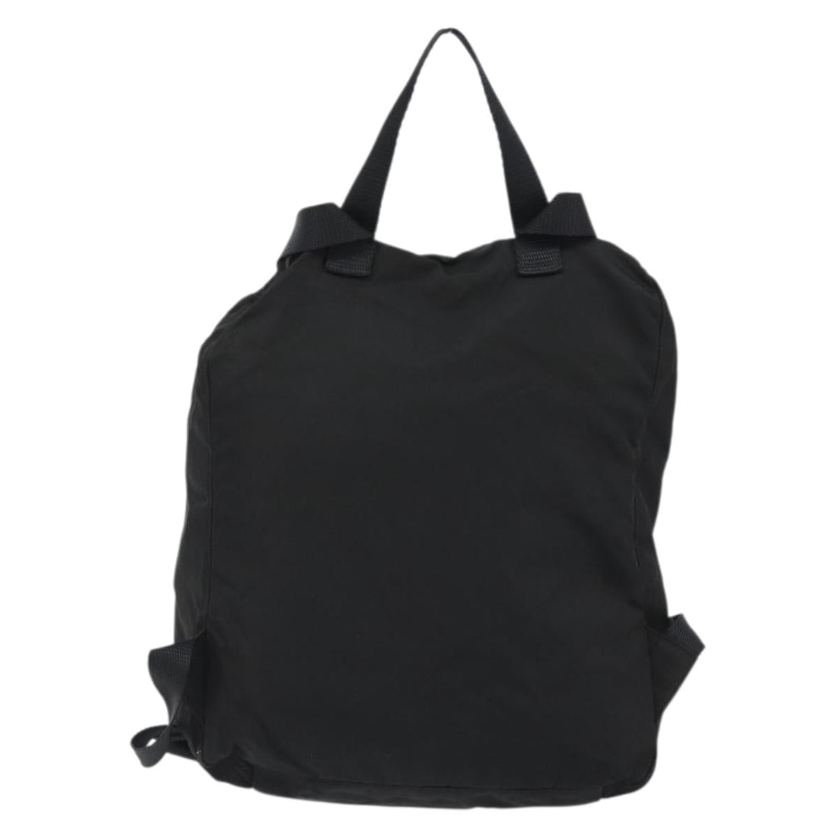 PRADA Backpack Nylon Black Silver Auth ar13994