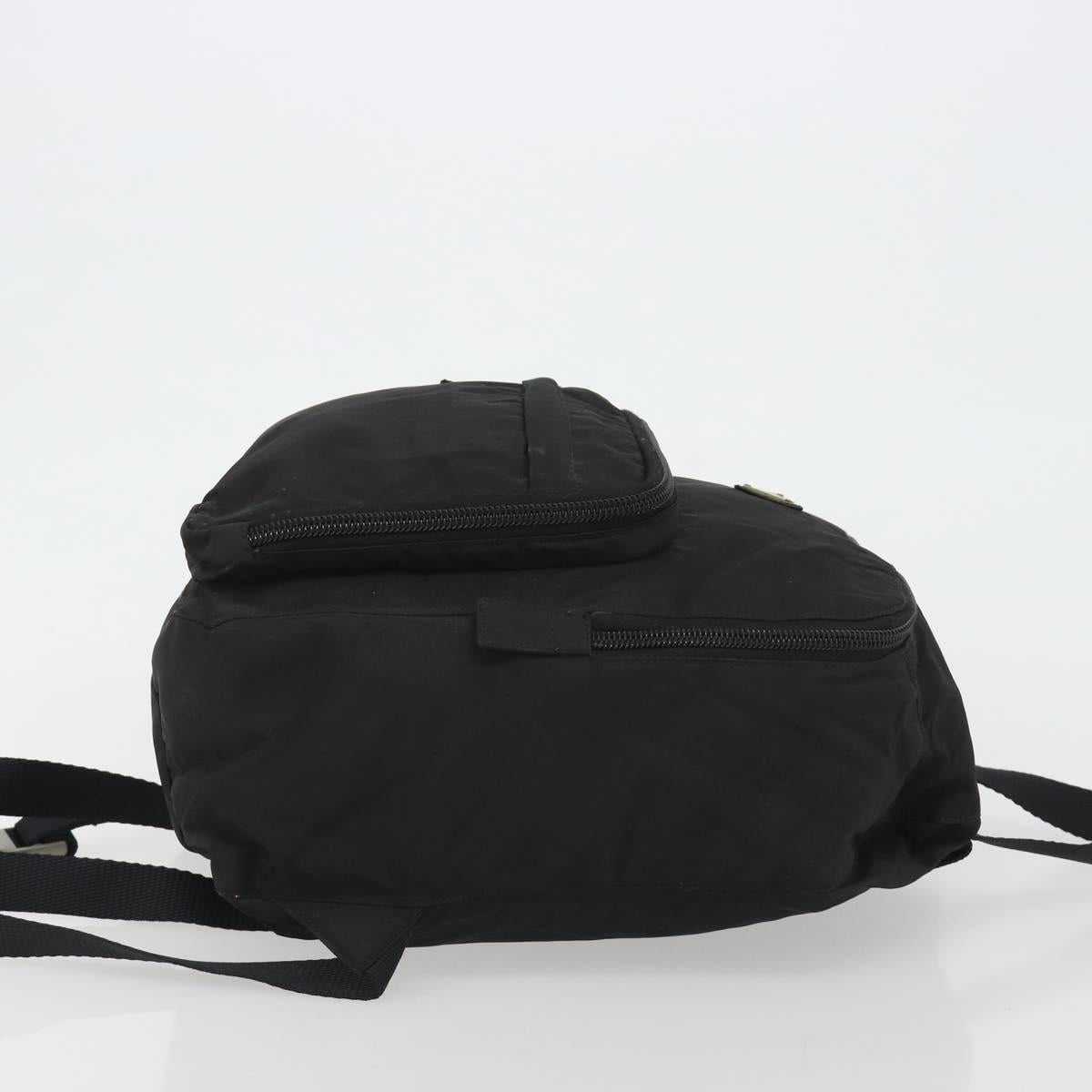 PRADA Backpack Nylon Black Silver Auth ar13994