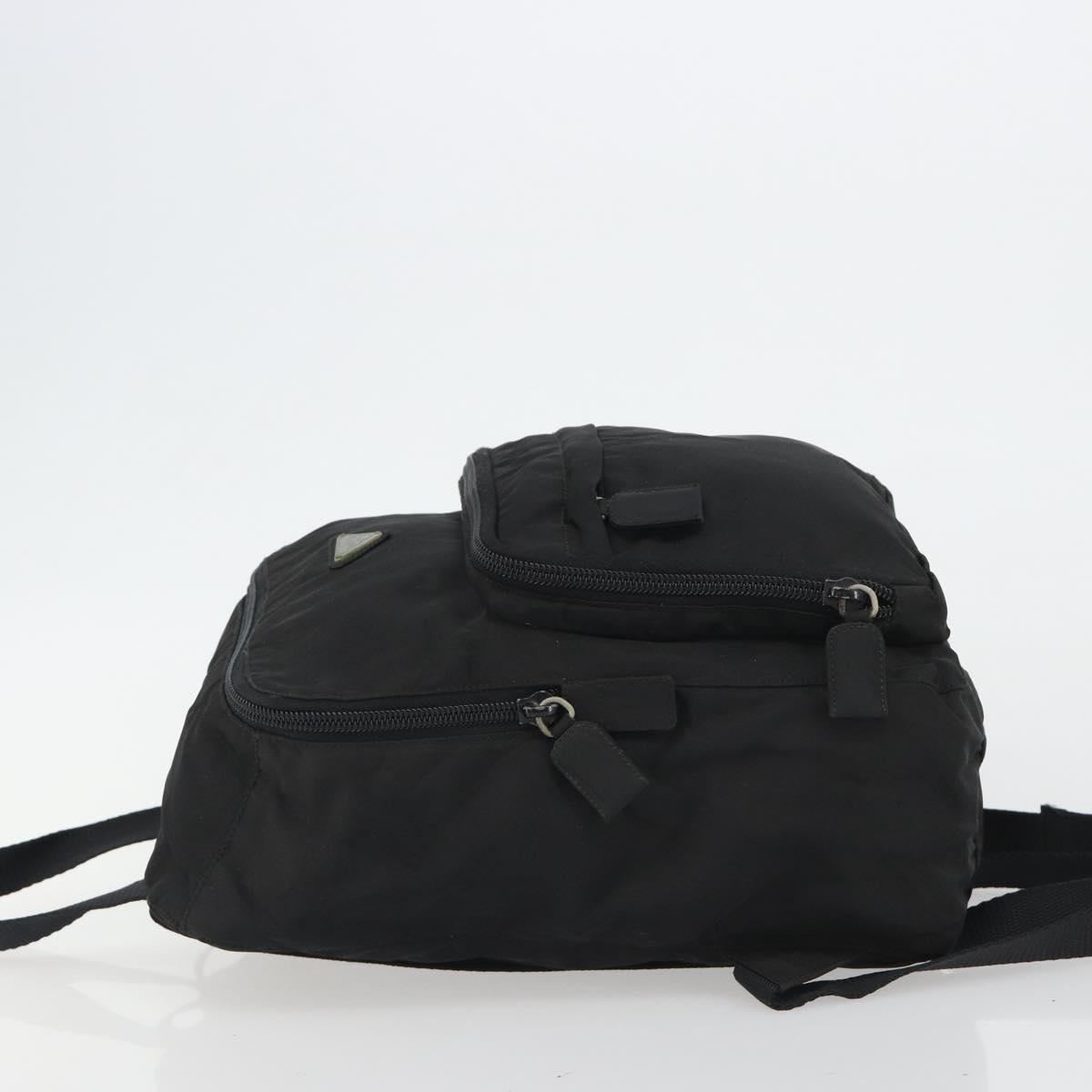 PRADA Backpack Nylon Black Silver Auth ar13994