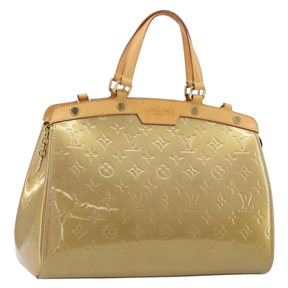 LOUIS VUITTON Monogram Vernis Blair MM Bag 2way Beige Poodle M91755 Auth ar14002A