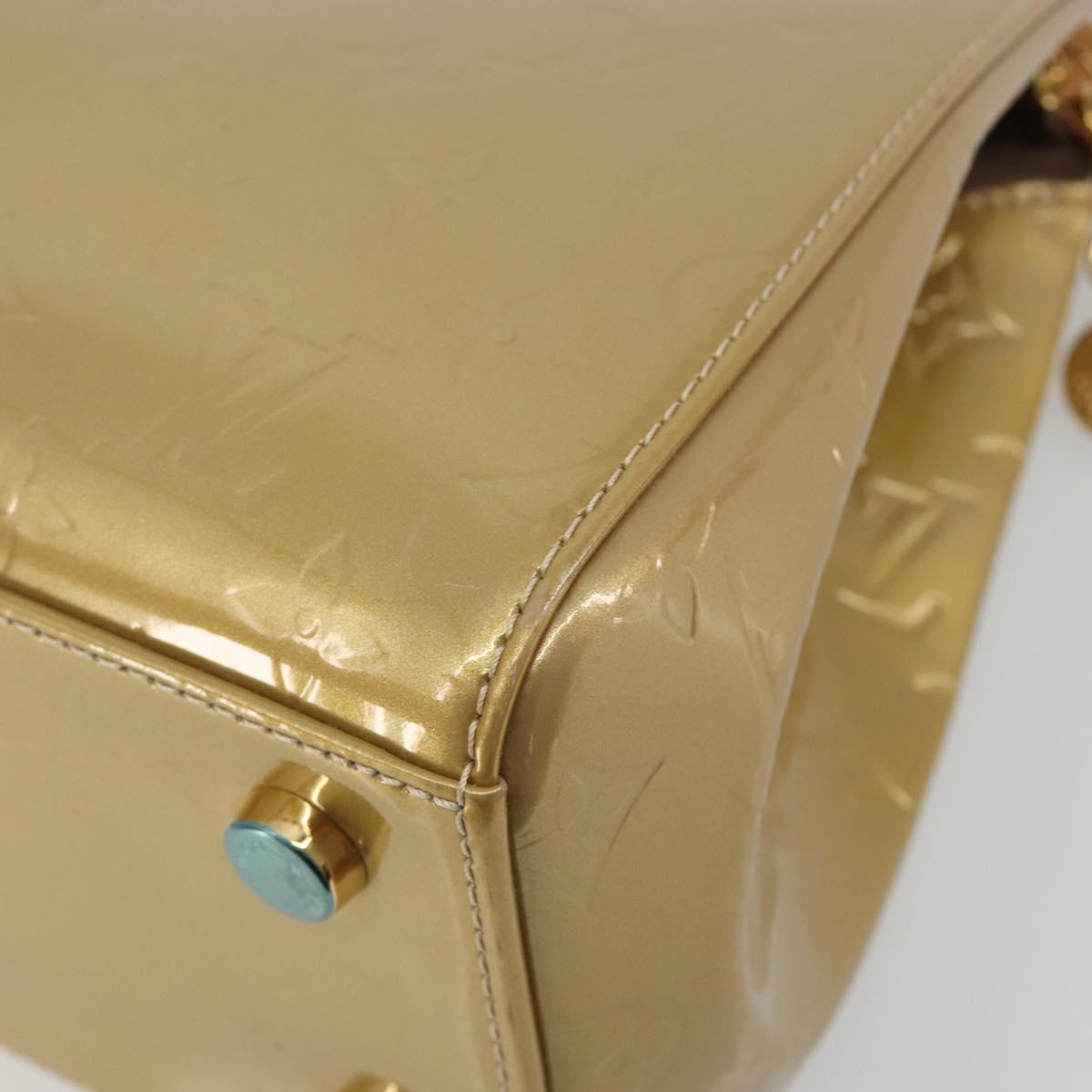 LOUIS VUITTON Monogram Vernis Blair MM Bag 2way Beige Poodle M91755 Auth ar14002A