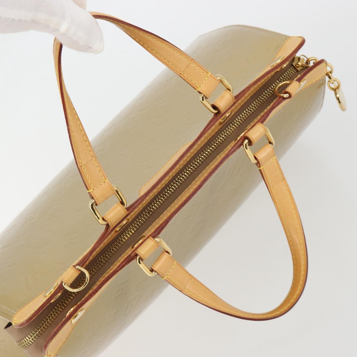 LOUIS VUITTON Monogram Vernis Blair MM Bag 2way Beige Poodle M91755 Auth ar14002A