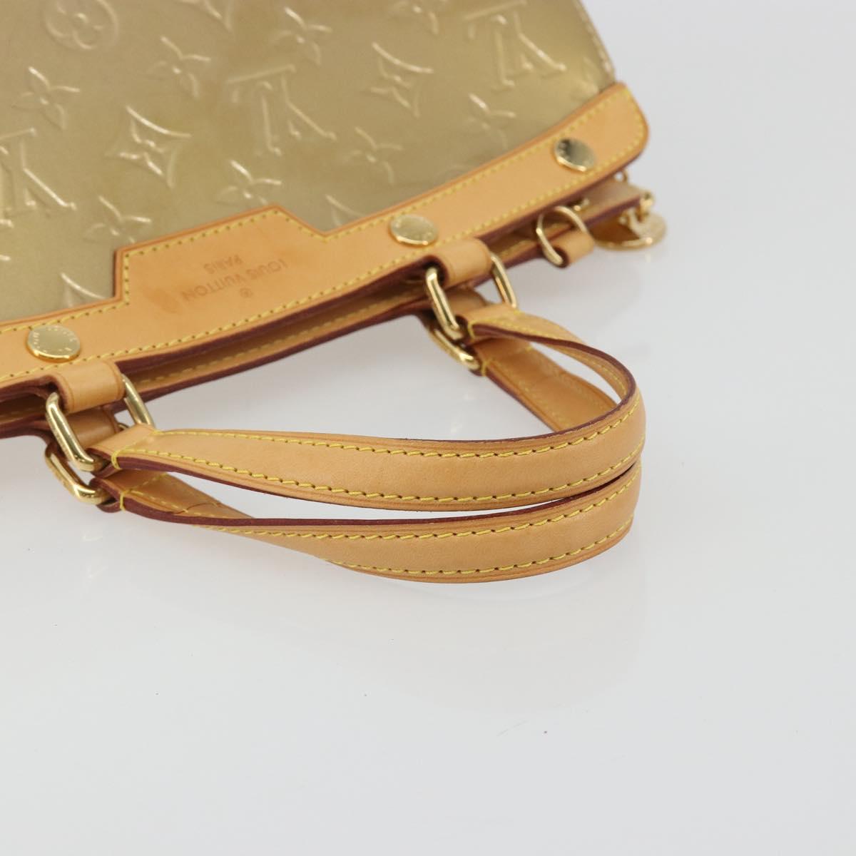 LOUIS VUITTON Monogram Vernis Blair MM Bag 2way Beige Poodle M91755 Auth ar14002A