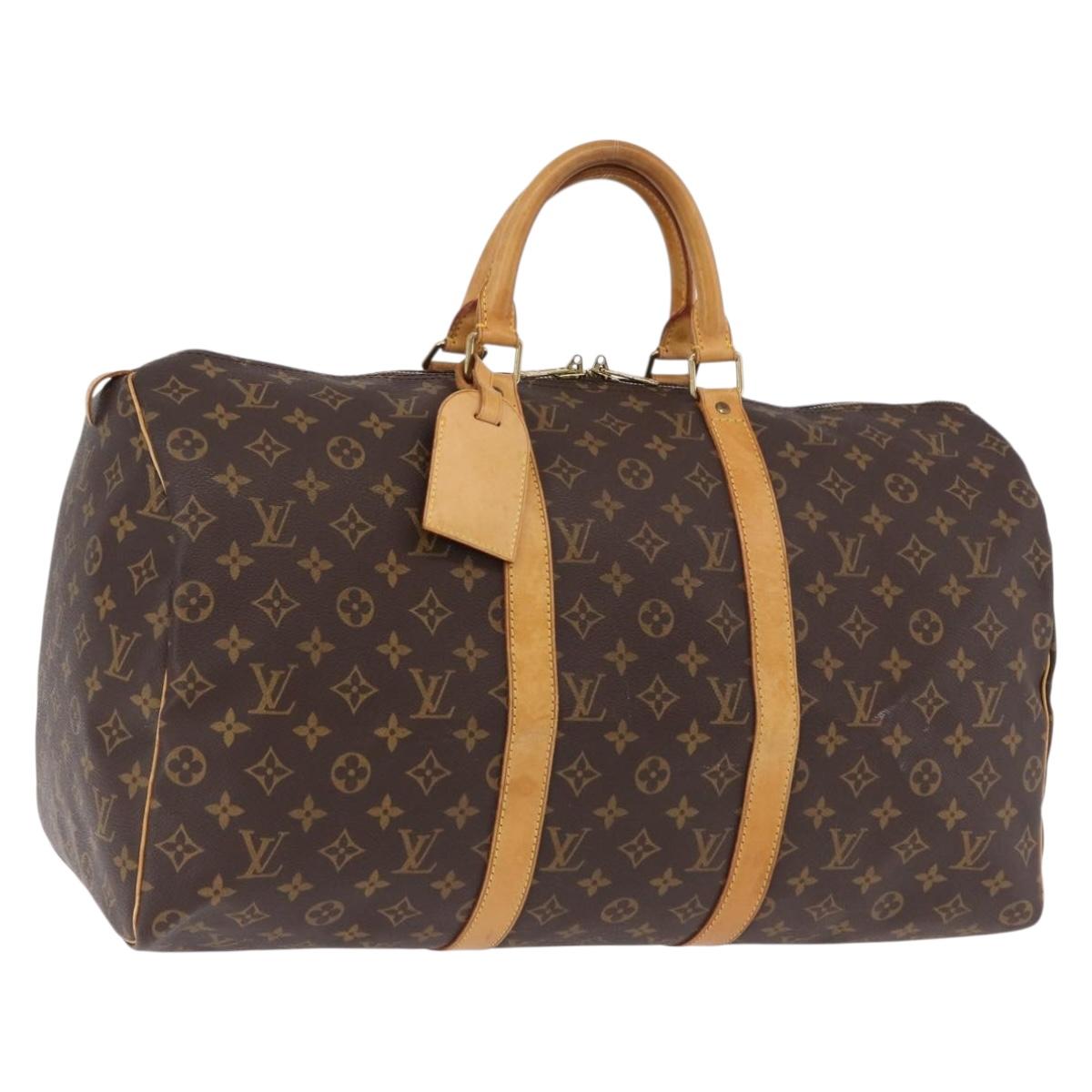 LOUIS VUITTON Monogram Keepall 50 Boston Bag M41426 LV Auth ar14004