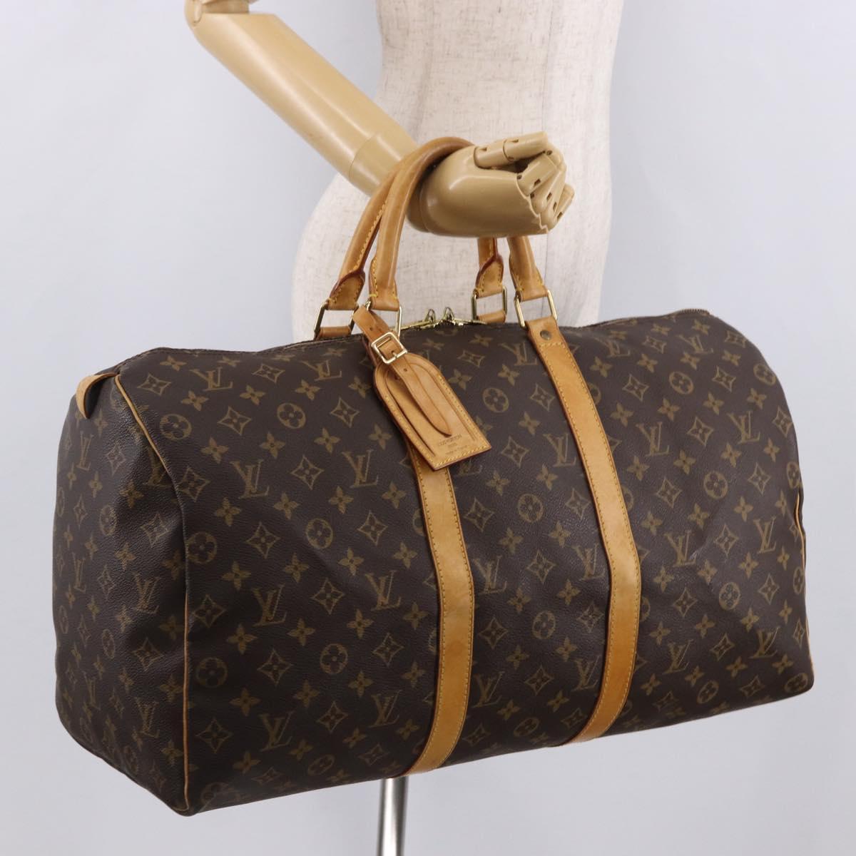 LOUIS VUITTON Monogram Keepall 50 Boston Bag M41426 LV Auth ar14004