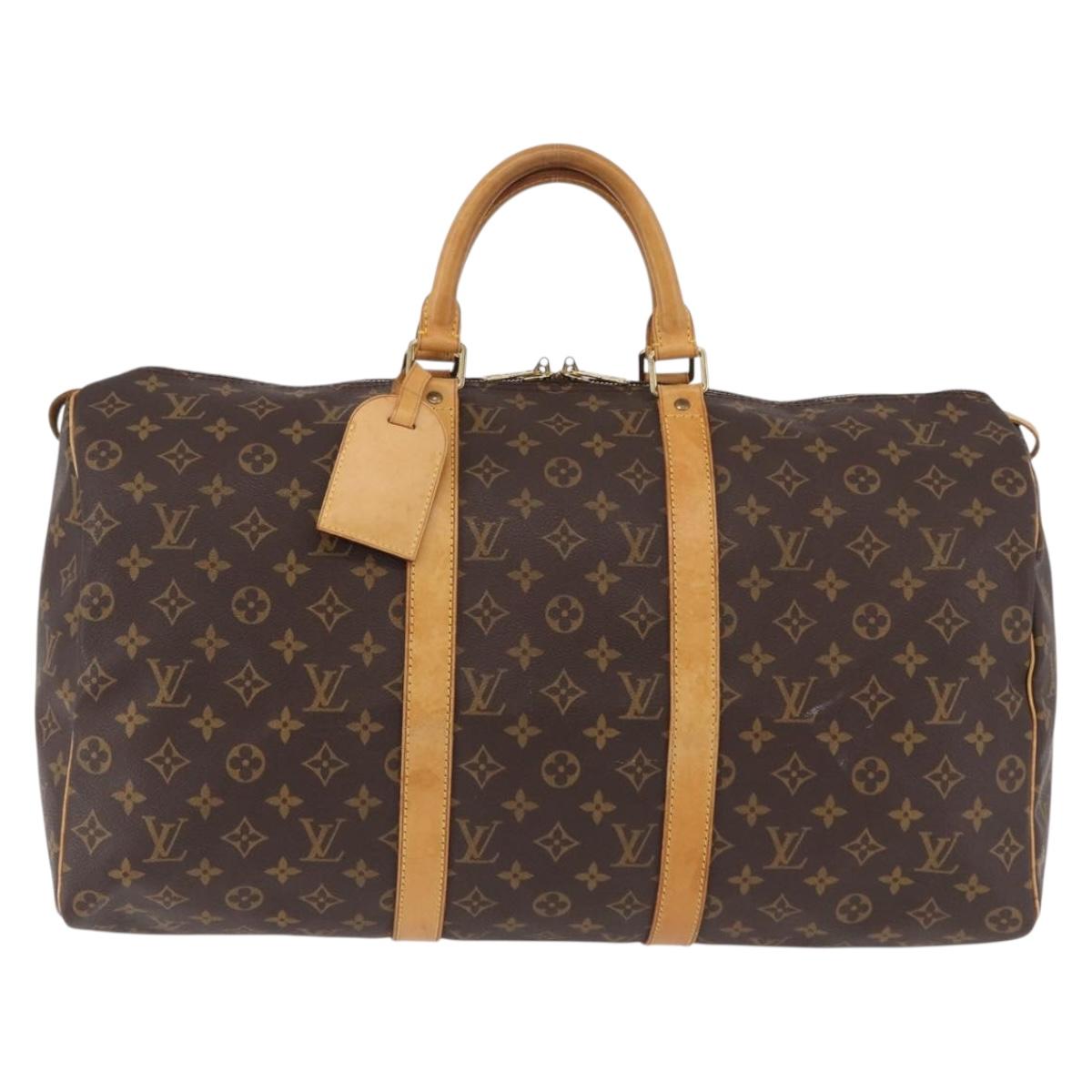 LOUIS VUITTON Monogram Keepall 50 Boston Bag M41426 LV Auth ar14004