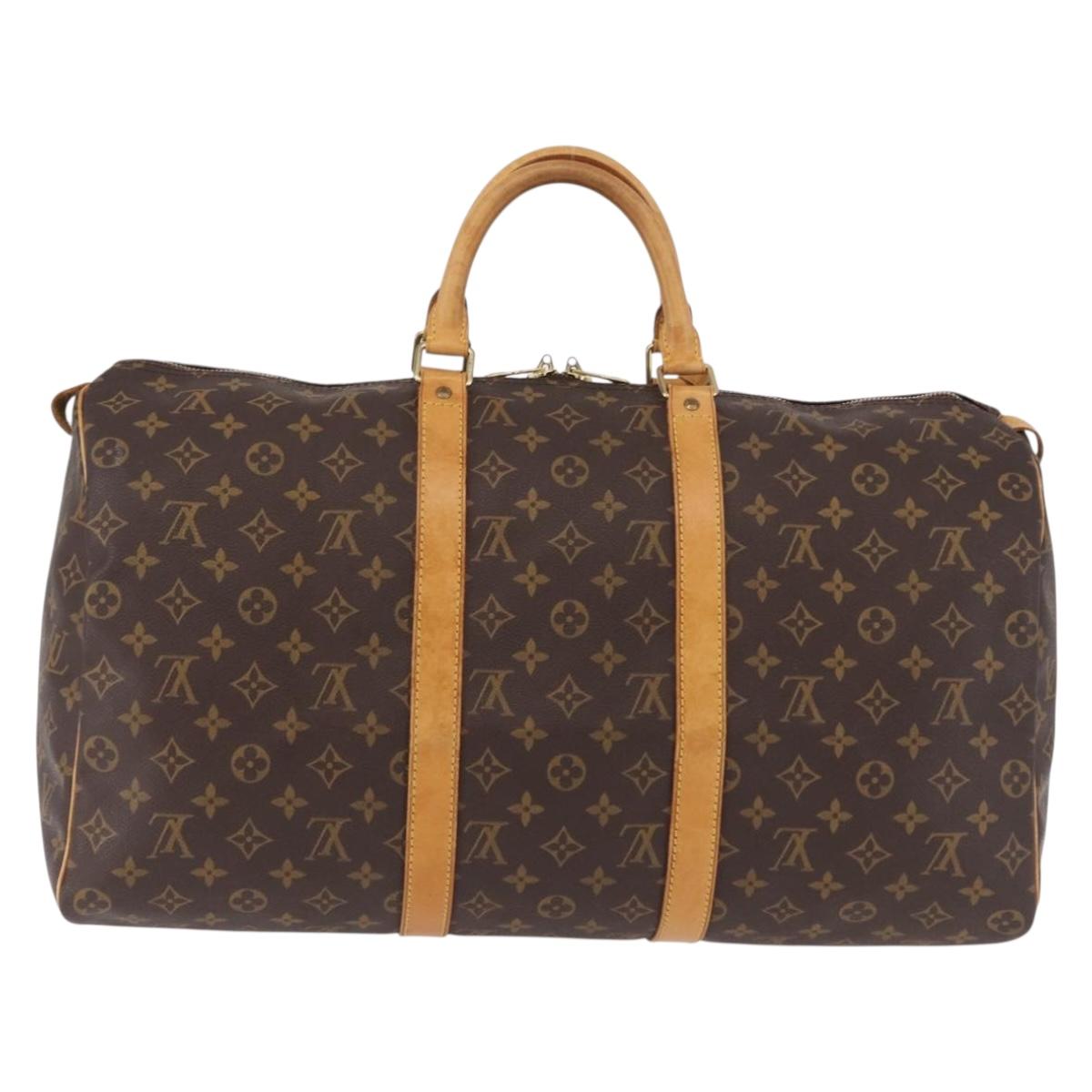 LOUIS VUITTON Monogram Keepall 50 Boston Bag M41426 LV Auth ar14004