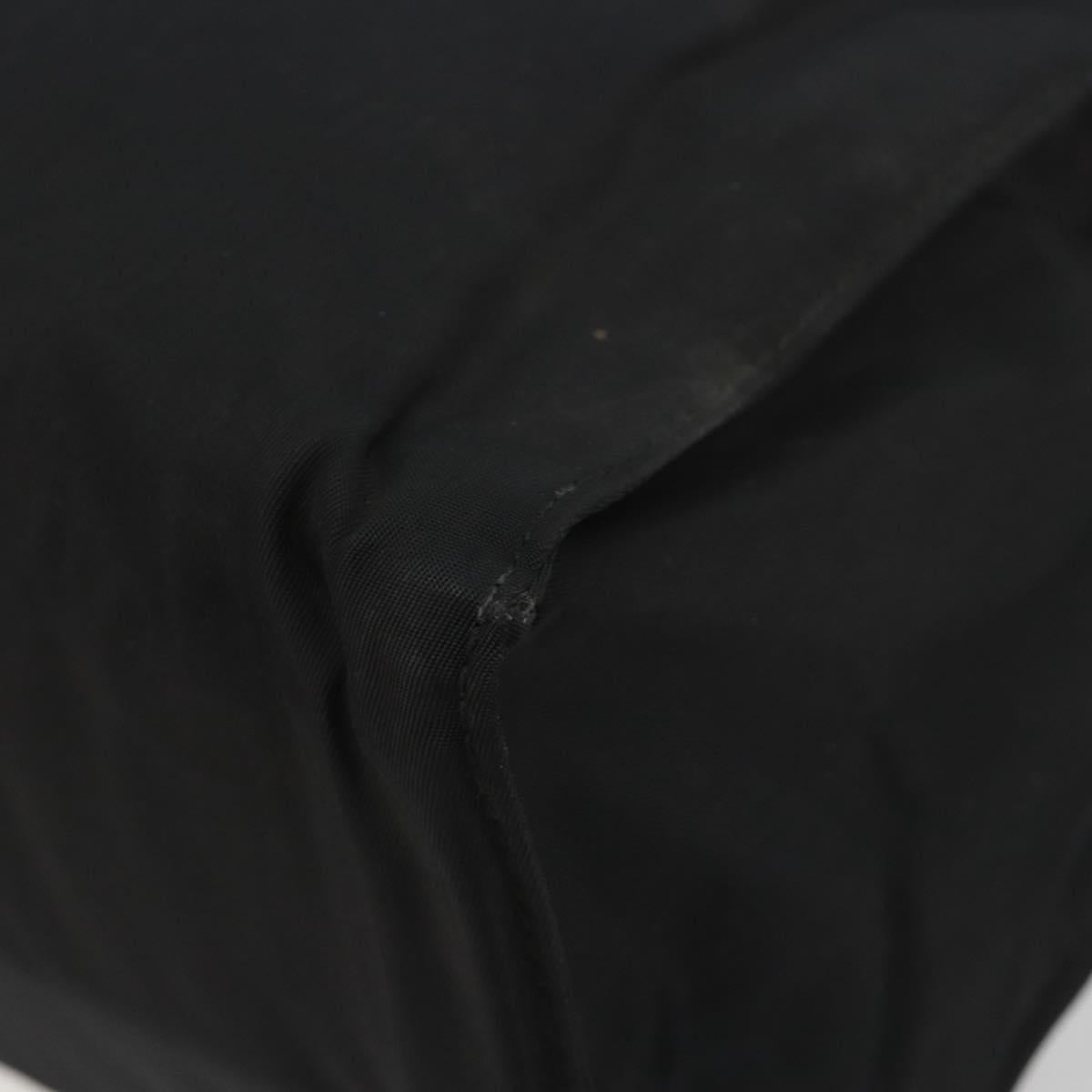 PRADA Hand Bag Nylon Black Gold Auth ar14012