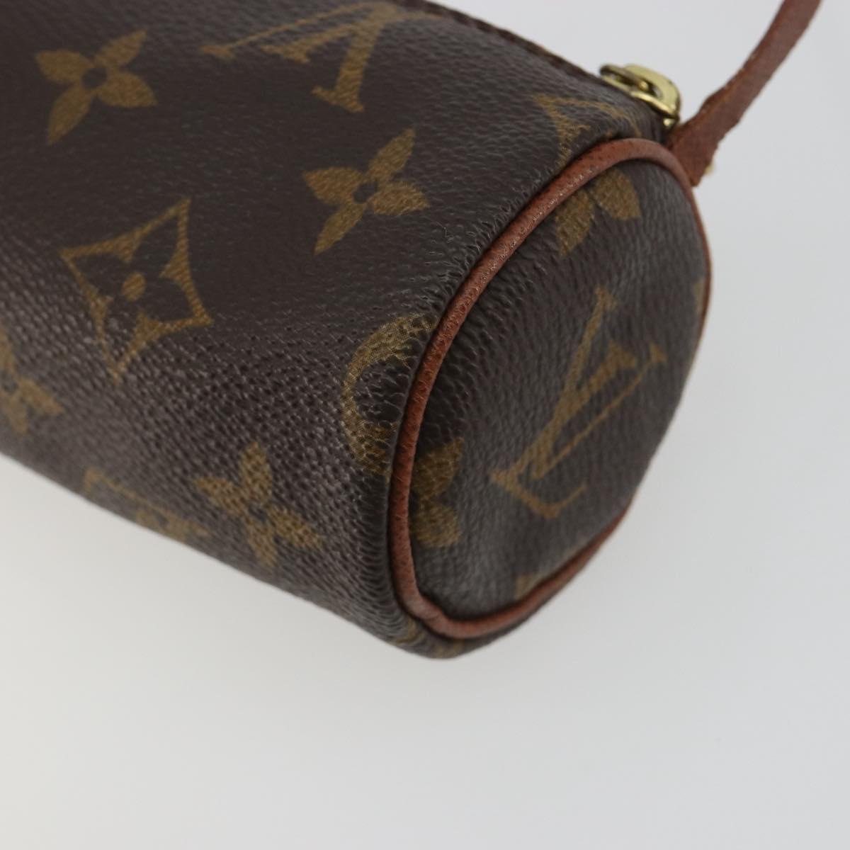LOUIS VUITTON Monogram Papillon Pouch LV Auth ar14013