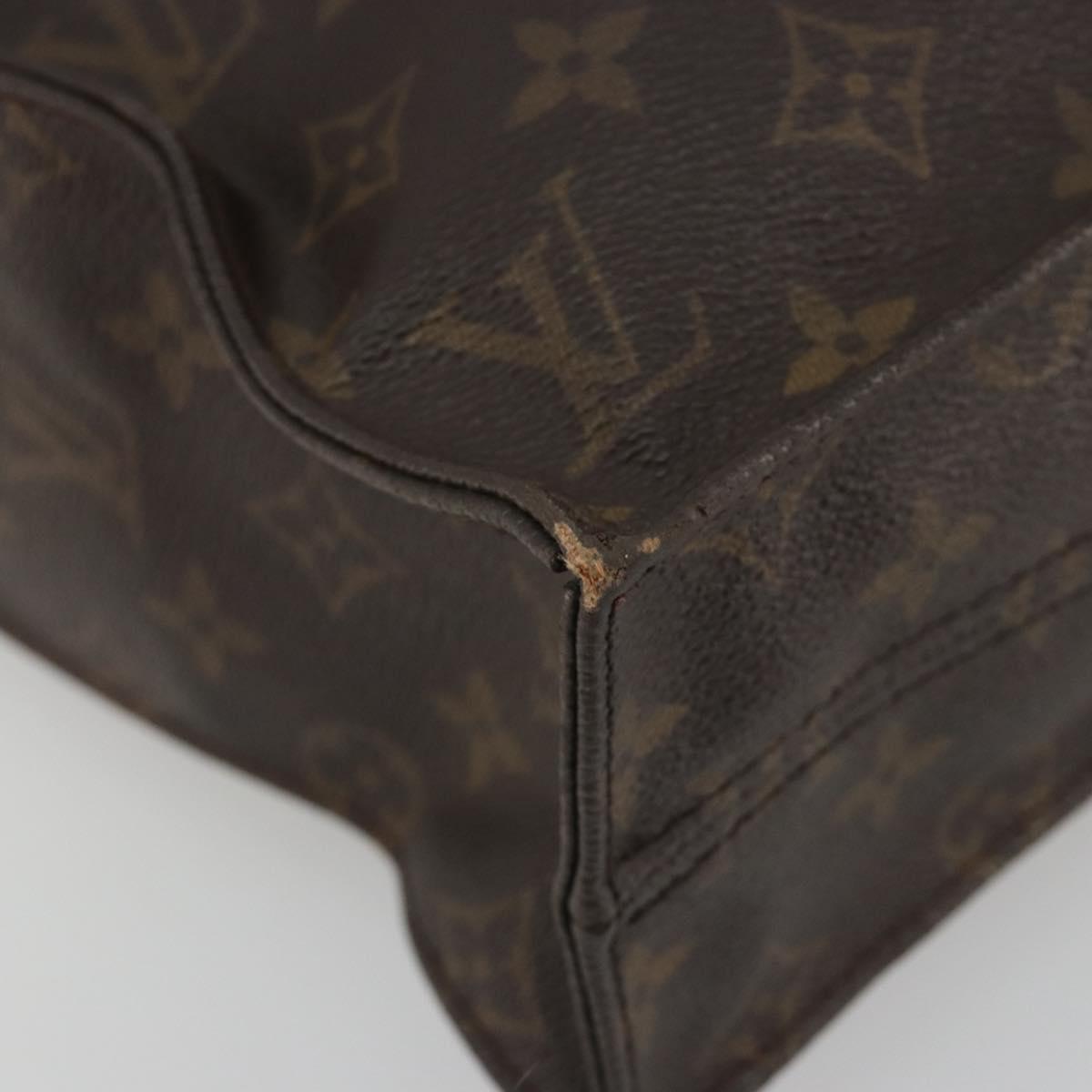 LOUIS VUITTON Monogram Sac Plat Hand Bag M51140 LV Auth ar14015