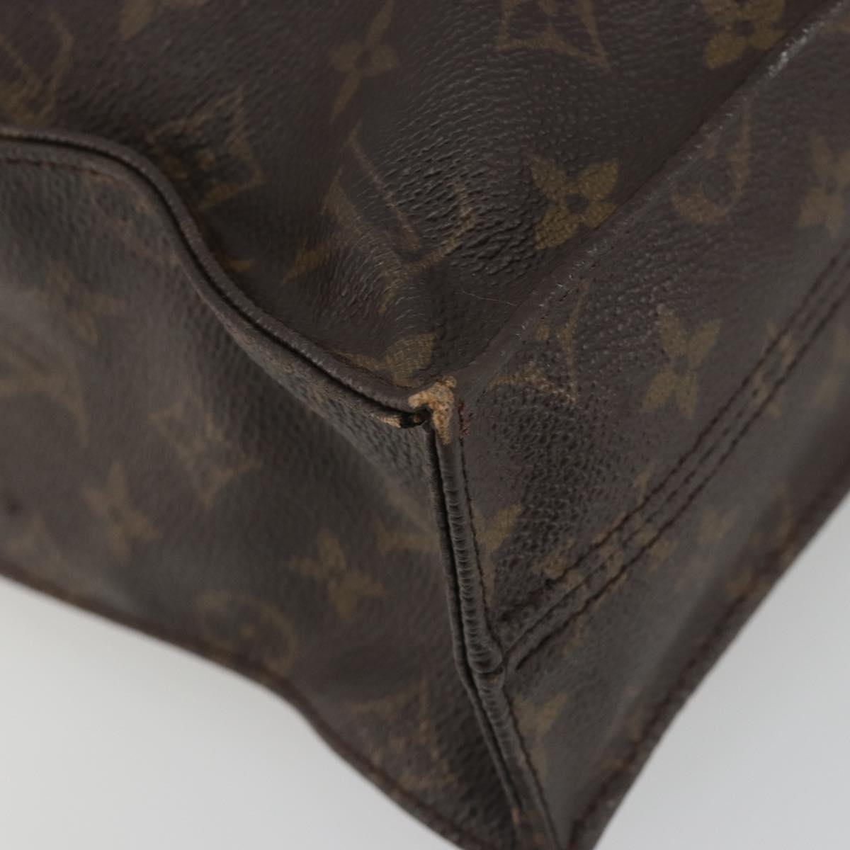 LOUIS VUITTON Monogram Sac Plat Hand Bag M51140 LV Auth ar14015
