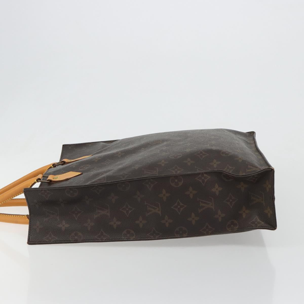 LOUIS VUITTON Monogram Sac Plat Hand Bag M51140 LV Auth ar14015