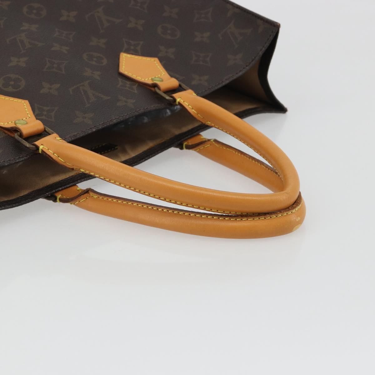 LOUIS VUITTON Monogram Sac Plat Hand Bag M51140 LV Auth ar14015