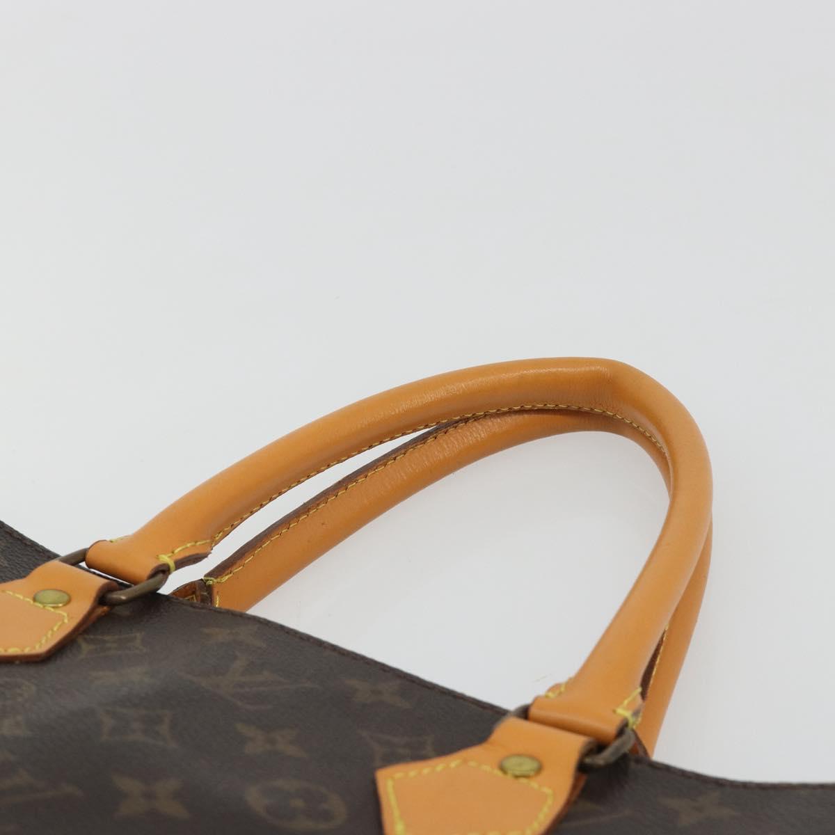 LOUIS VUITTON Monogram Sac Plat Hand Bag M51140 LV Auth ar14015