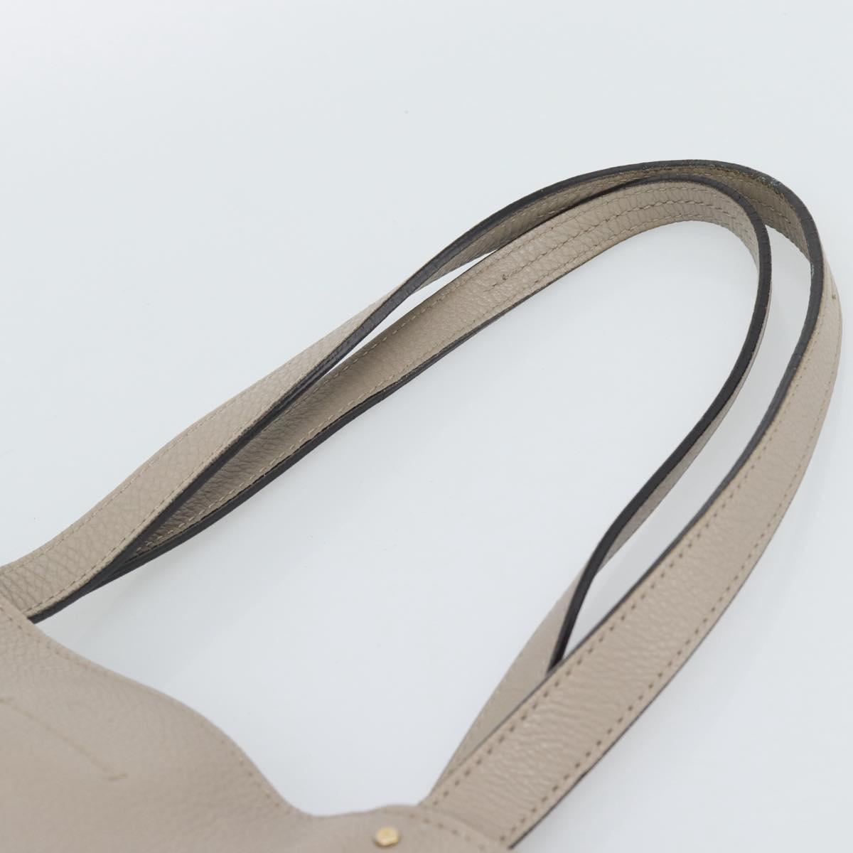 Chloe Tote Bag Leather Gray Gold Auth ar14027