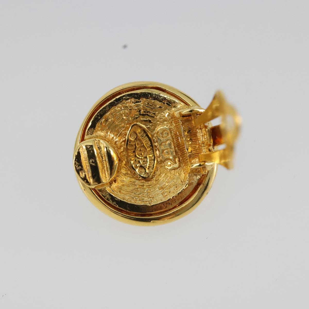 CHANEL Earring Metal Gold Tone CC Auth ar14032V