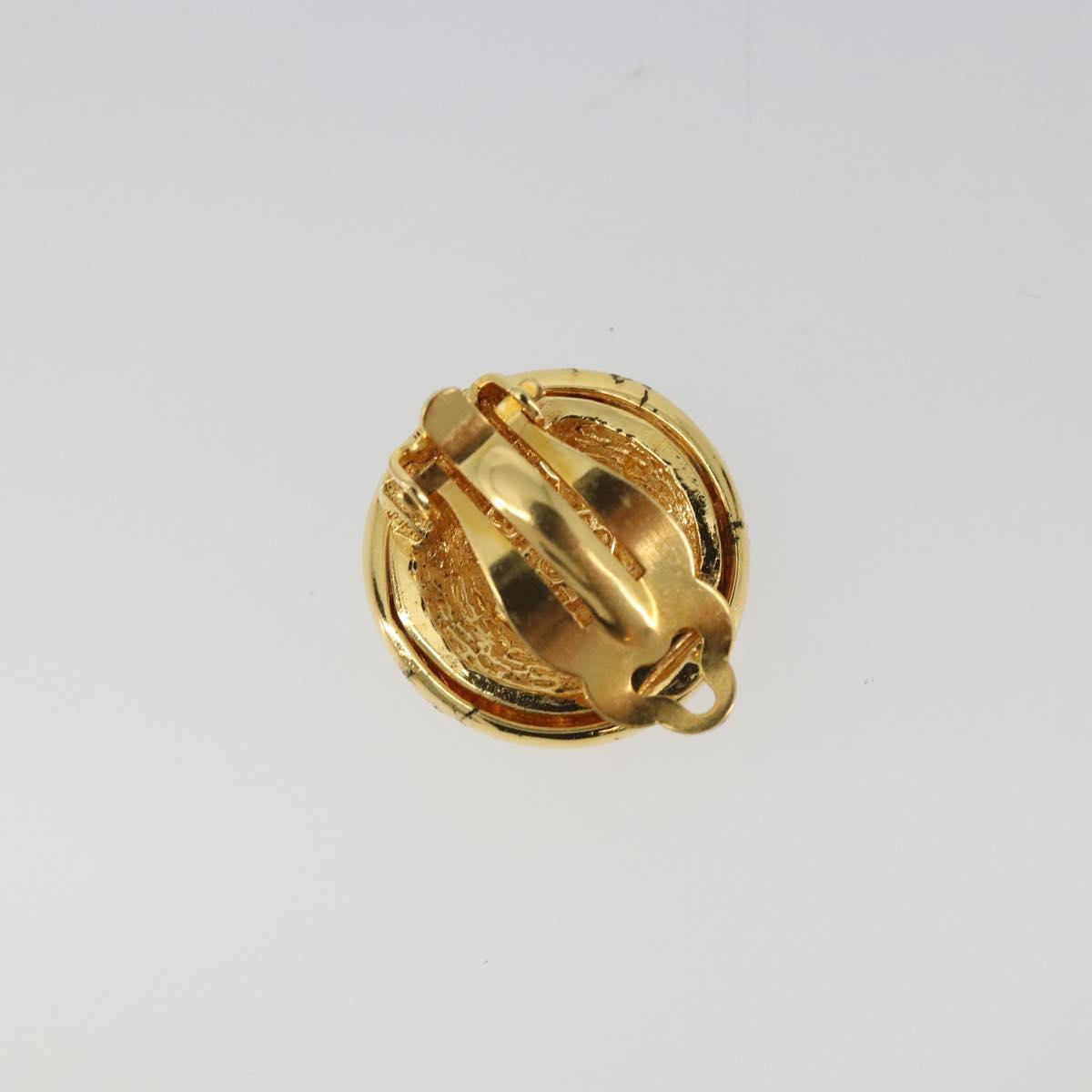 CHANEL Earring Metal Gold Tone CC Auth ar14032V