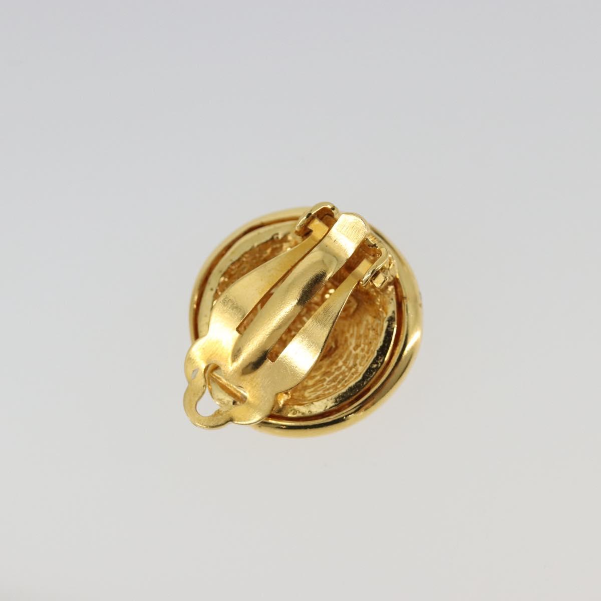 CHANEL Earring Metal Gold Tone CC Auth ar14032V