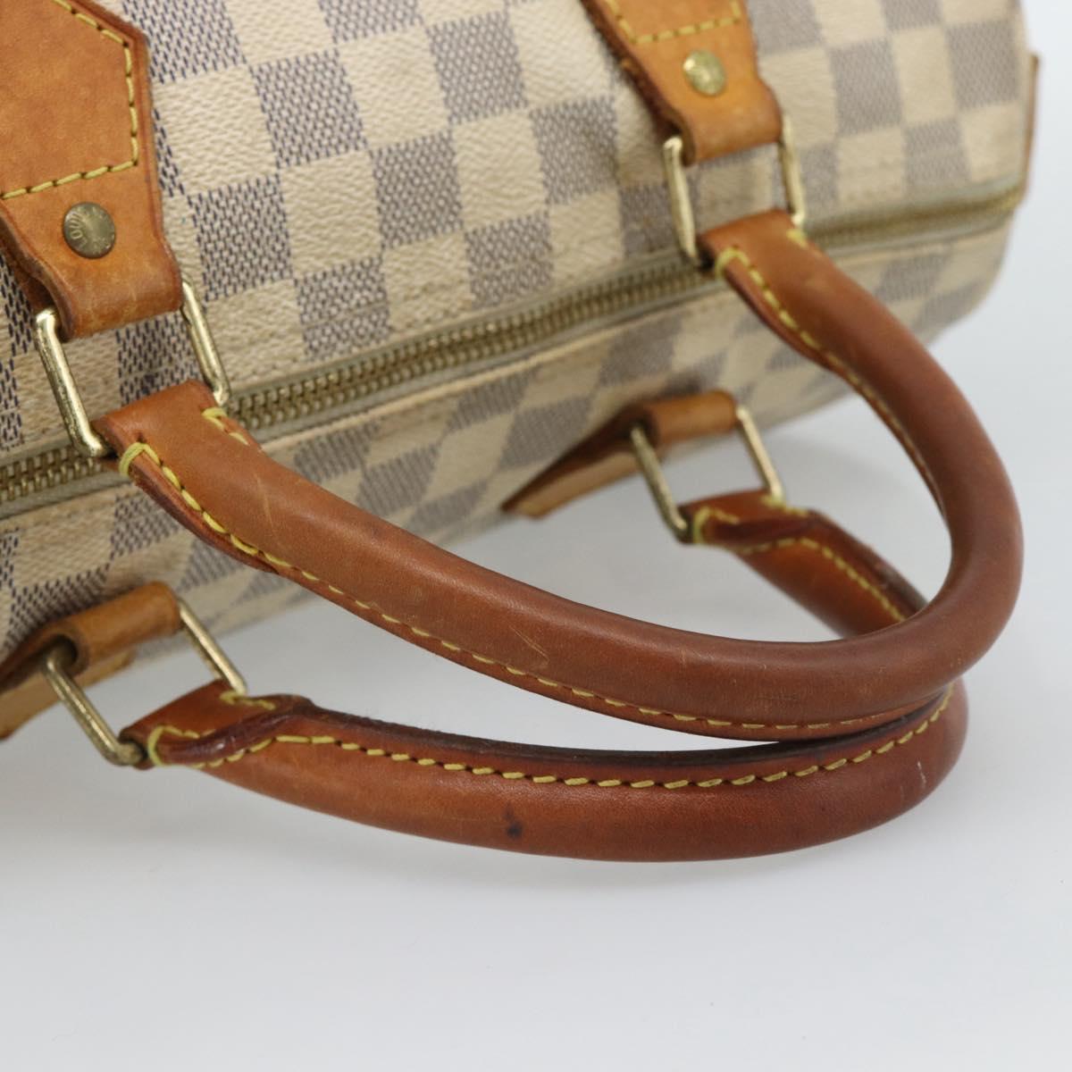 LOUIS VUITTON Damier Azur Speedy 30 Hand Bag N41533 LV Auth ar14035