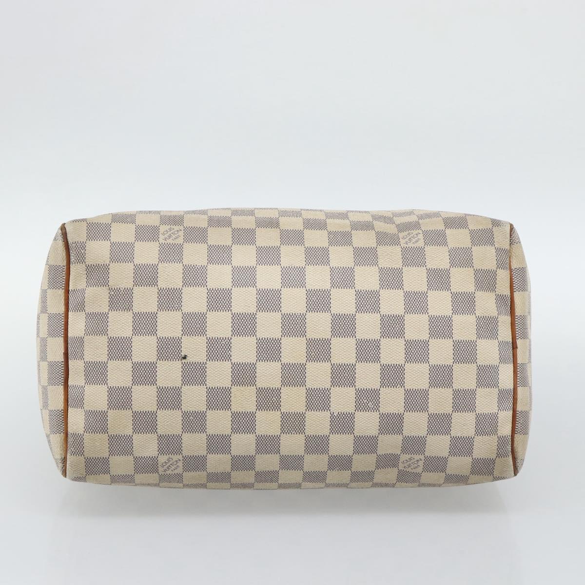 LOUIS VUITTON Damier Azur Speedy 30 Hand Bag N41533 LV Auth ar14035