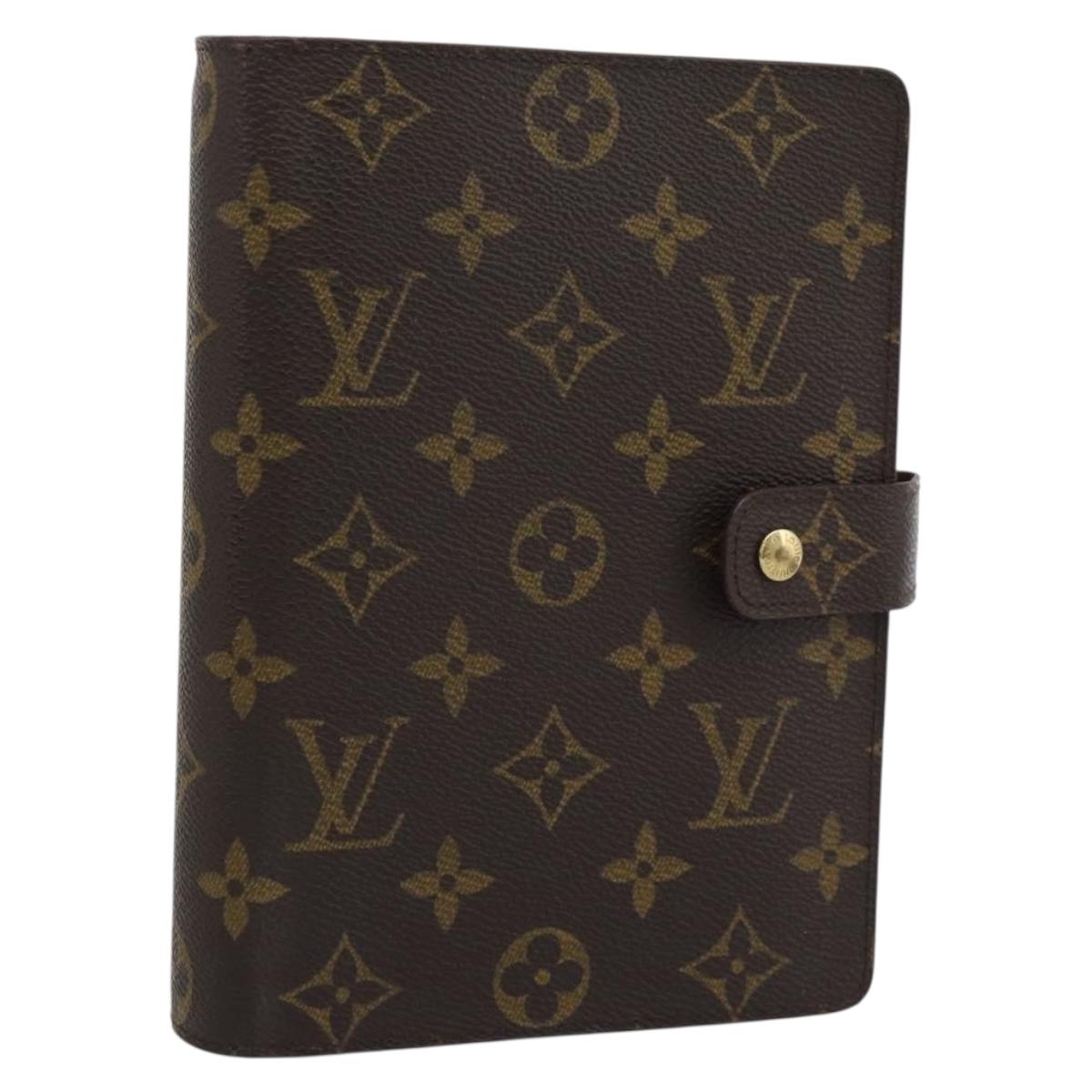 LOUIS VUITTON Monogram Agenda MM Day Planner Cover R20105 LV Auth ar14042