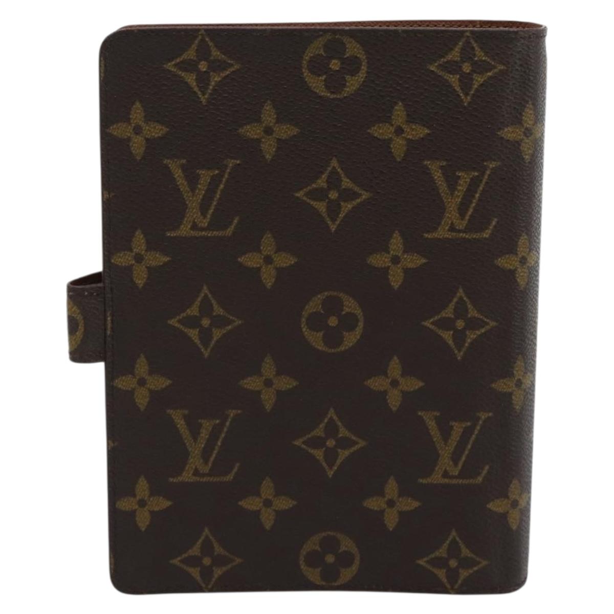 LOUIS VUITTON Monogram Agenda MM Day Planner Cover R20105 LV Auth ar14042