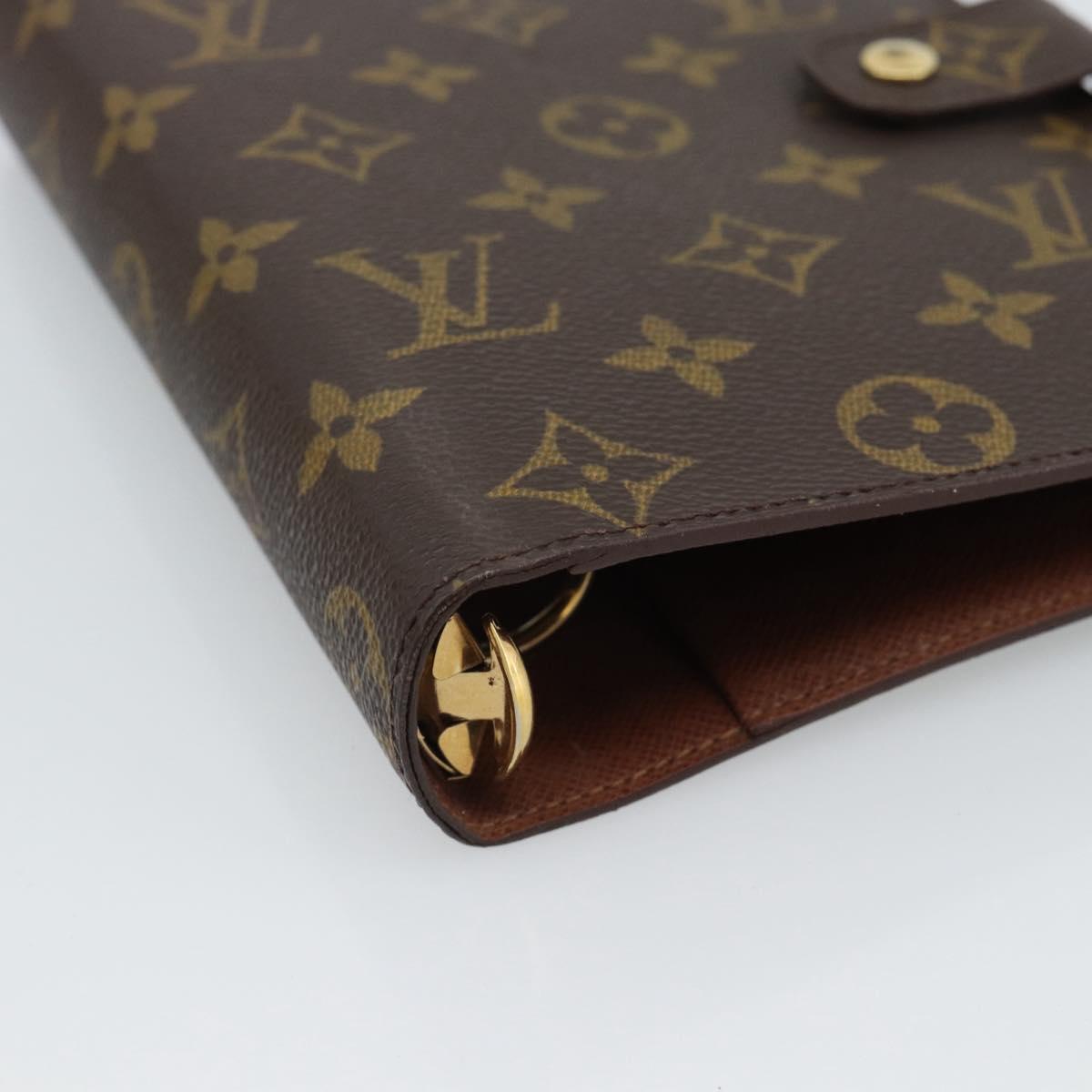 LOUIS VUITTON Monogram Agenda MM Day Planner Cover R20105 LV Auth ar14042