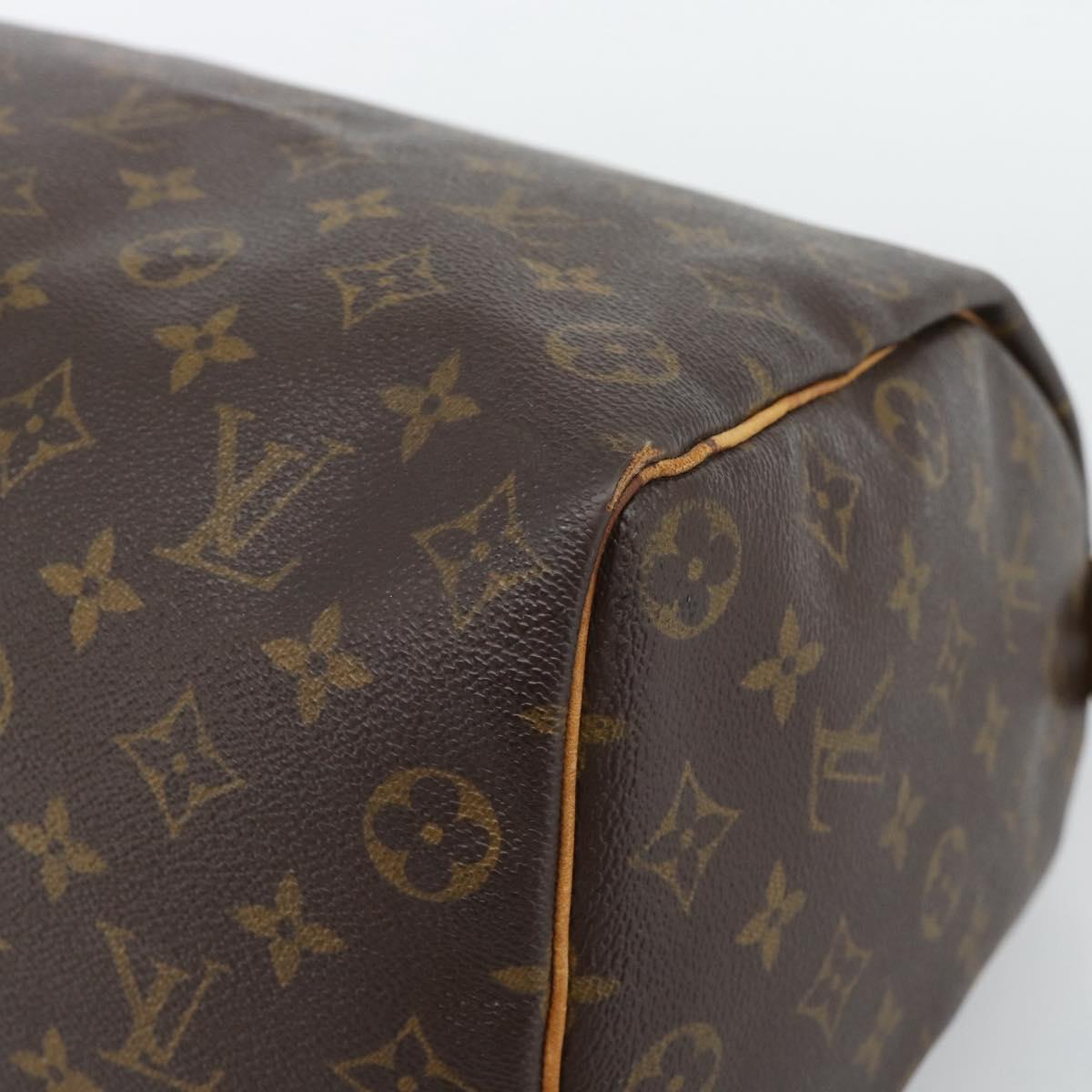LOUIS VUITTON Monogram Speedy 35 Hand Bag M41524 LV Auth ar14046