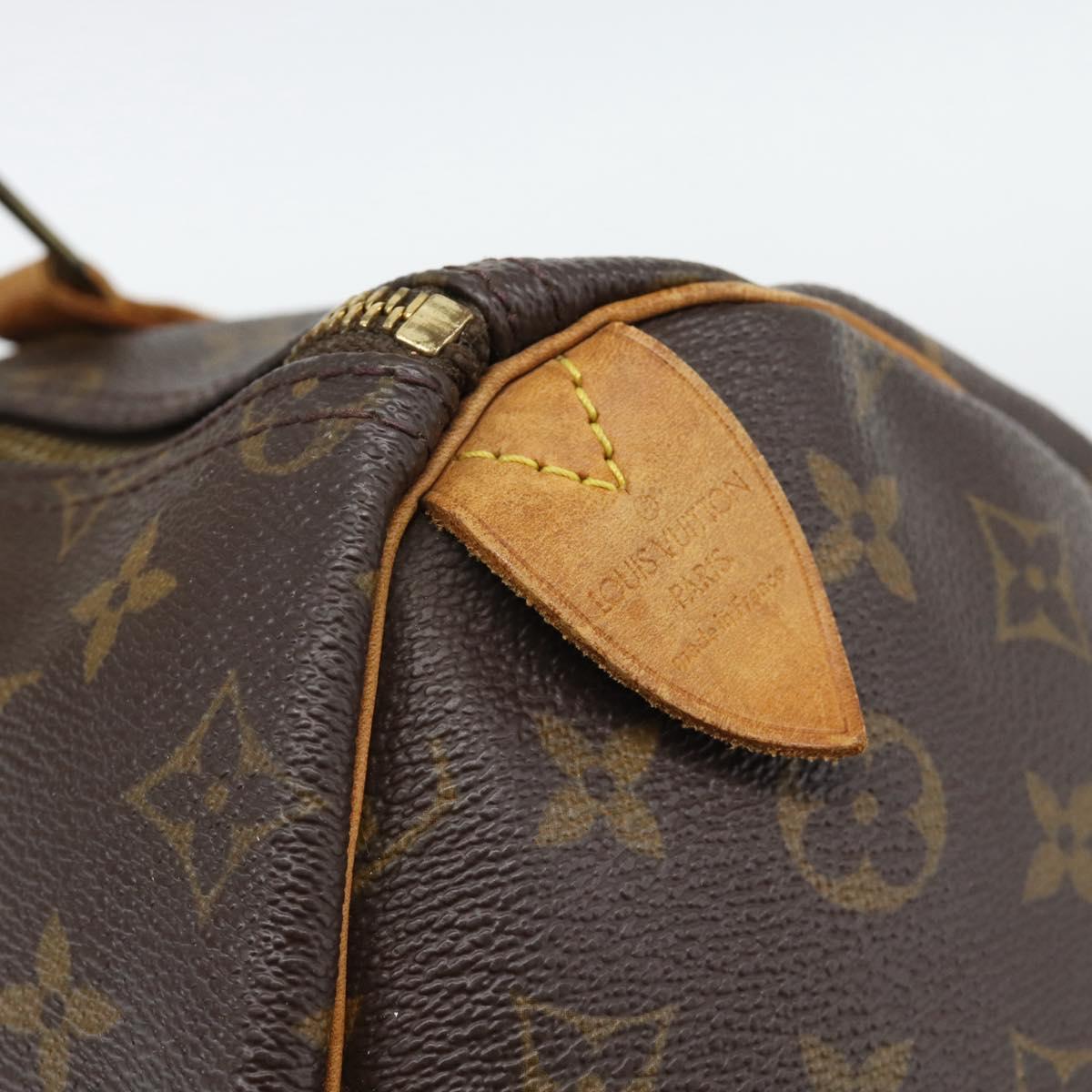 LOUIS VUITTON Monogram Speedy 35 Hand Bag M41524 LV Auth ar14046