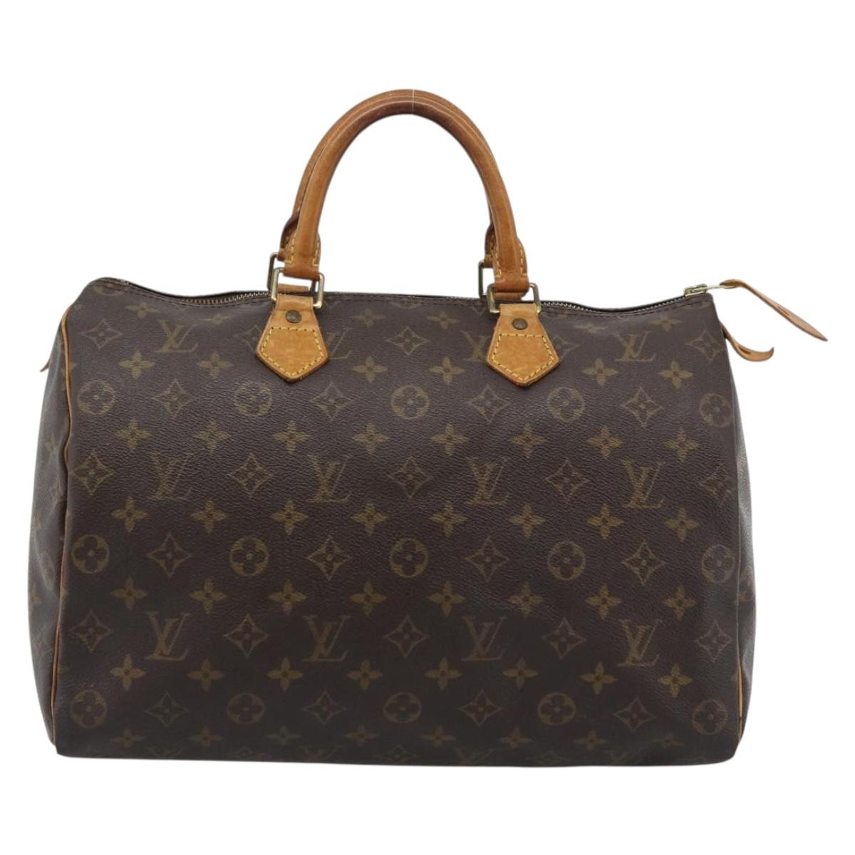 LOUIS VUITTON Monogram Speedy 35 Hand Bag M41524 LV Auth ar14046