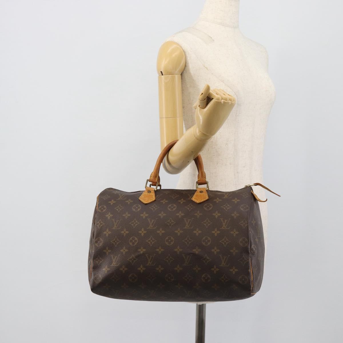 LOUIS VUITTON Monogram Speedy 35 Hand Bag M41524 LV Auth ar14046