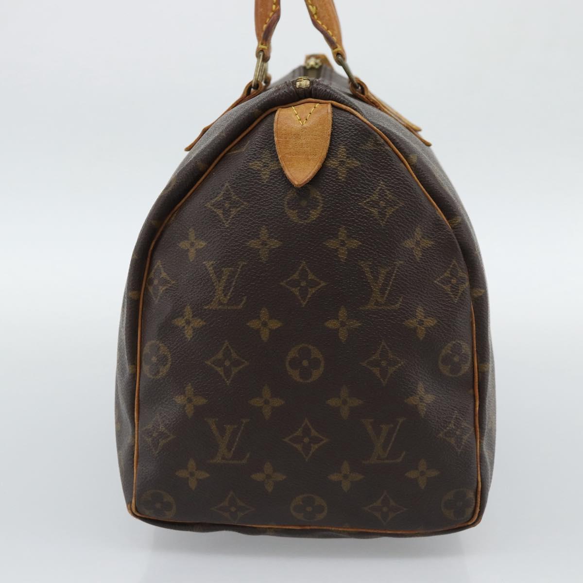 LOUIS VUITTON Monogram Speedy 35 Hand Bag M41524 LV Auth ar14046