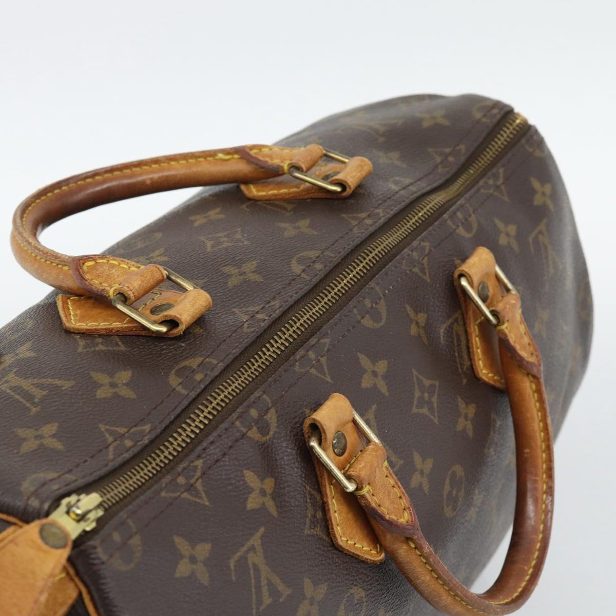 LOUIS VUITTON Monogram Speedy 35 Hand Bag M41524 LV Auth ar14046