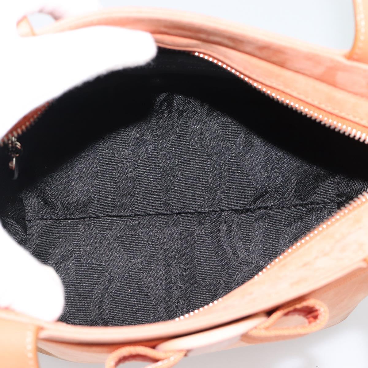 Salvatore Ferragamo Vala Hand Bag Suede Orange Auth ar14048