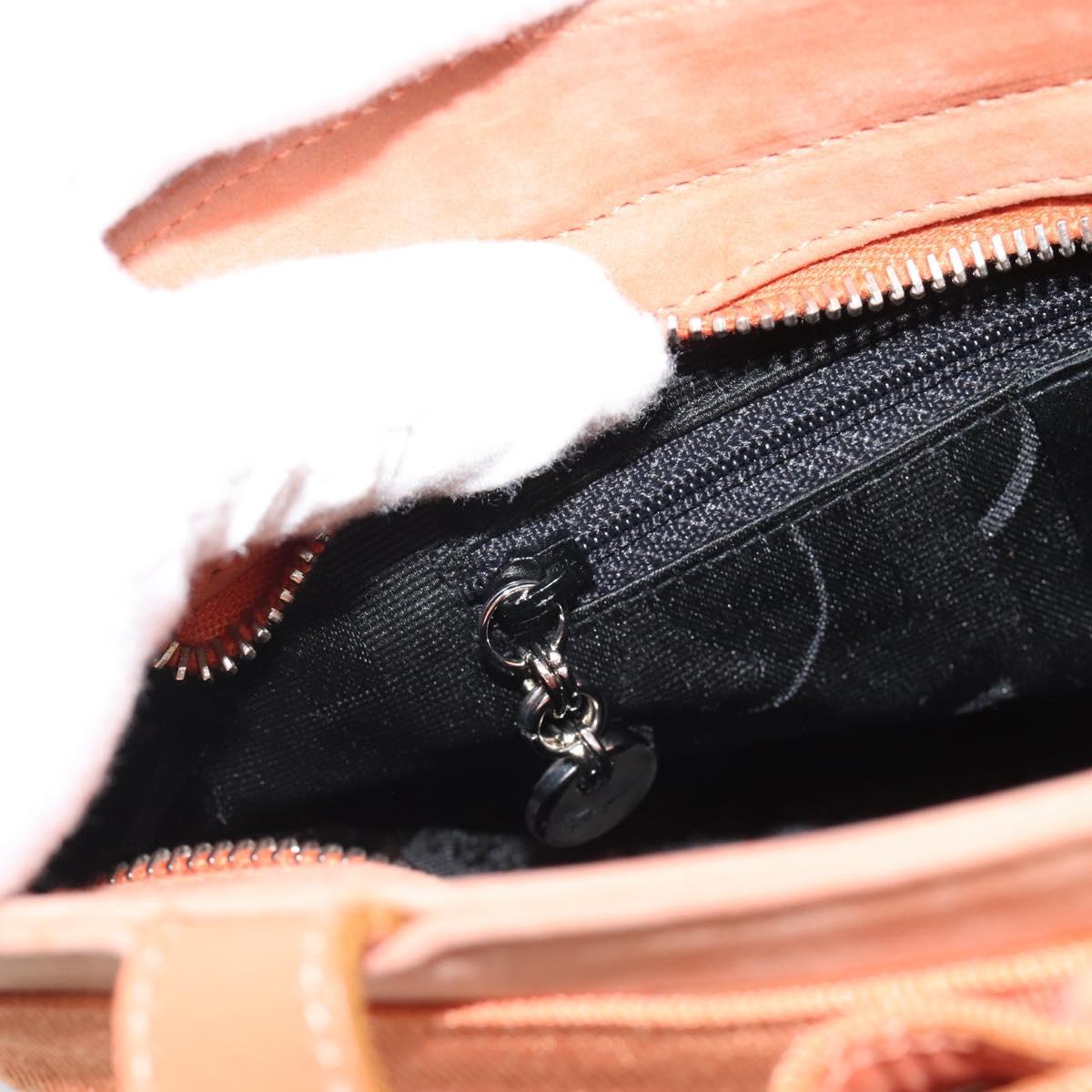 Salvatore Ferragamo Vala Hand Bag Suede Orange Auth ar14048