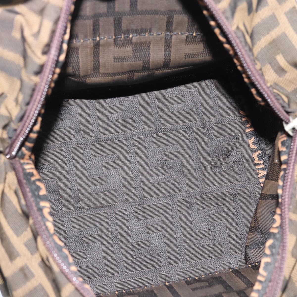 FENDI Zucca Canvas Hand Bag Brown Auth ar14054
