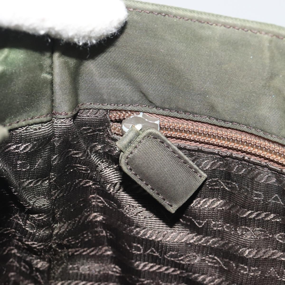 PRADA Tote Bag Nylon Khaki Auth ar14056
