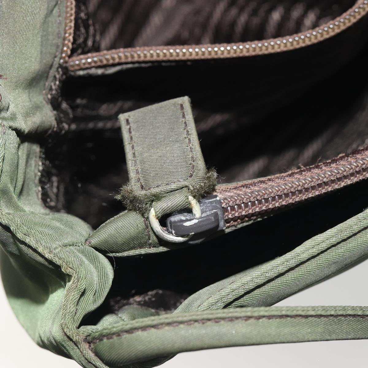 PRADA Tote Bag Nylon Khaki Auth ar14056