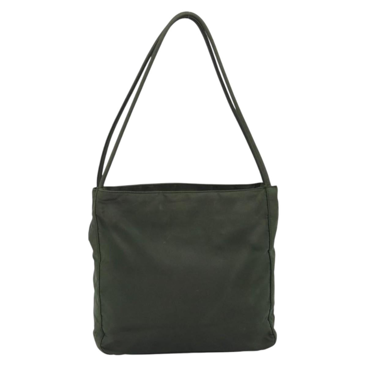 PRADA Tote Bag Nylon Khaki Auth ar14056