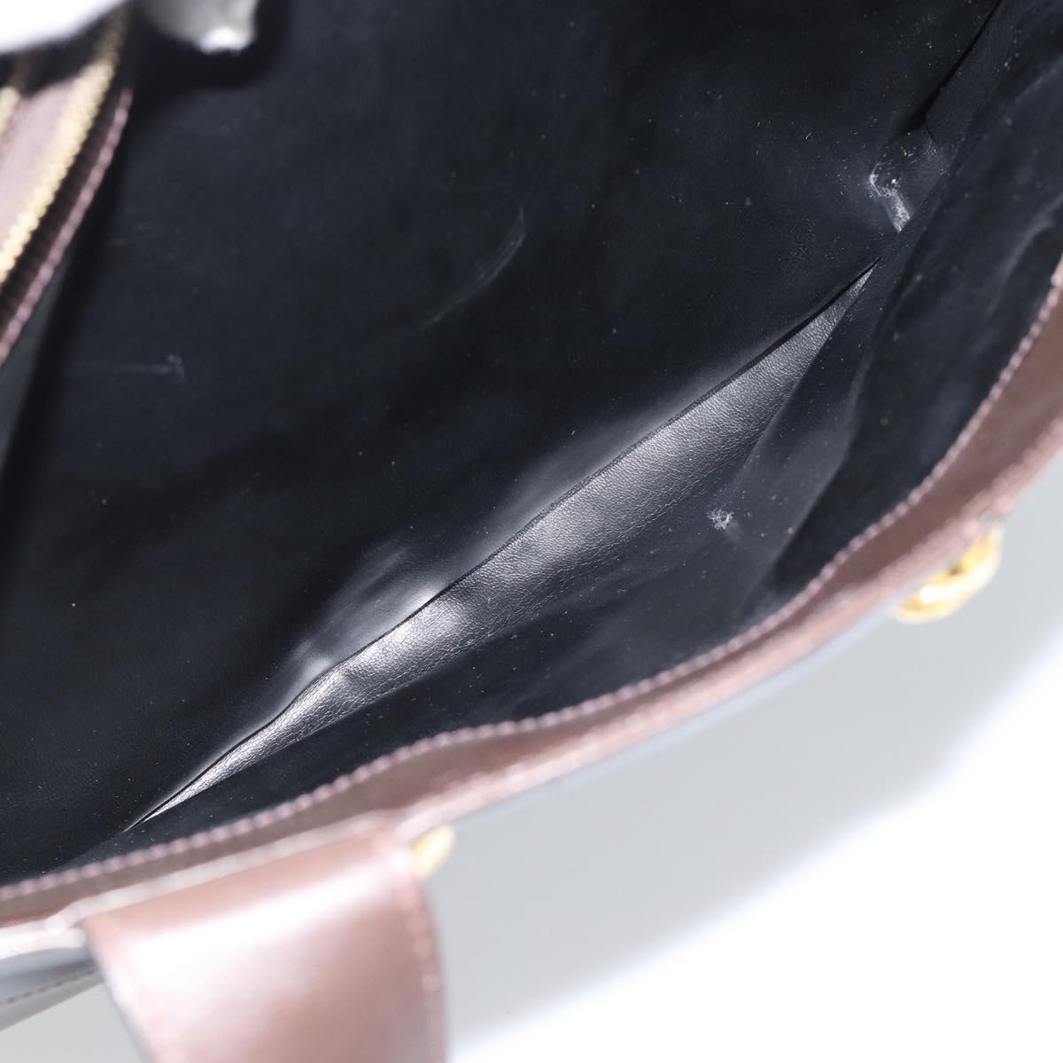 Salvatore Ferragamo Tote Bag Leather Brown Gold Auth ar14058
