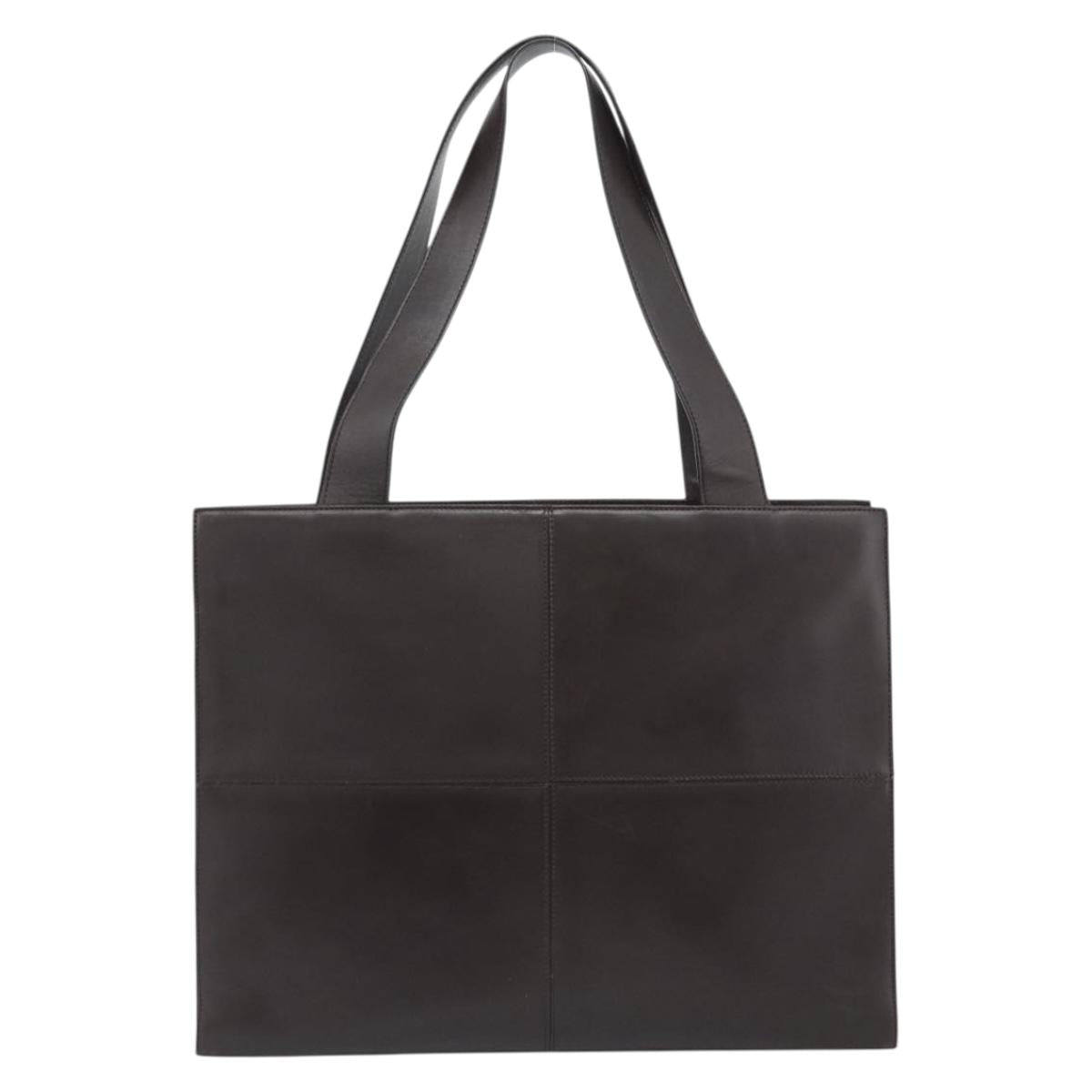Salvatore Ferragamo Tote Bag Leather Brown Gold Auth ar14058