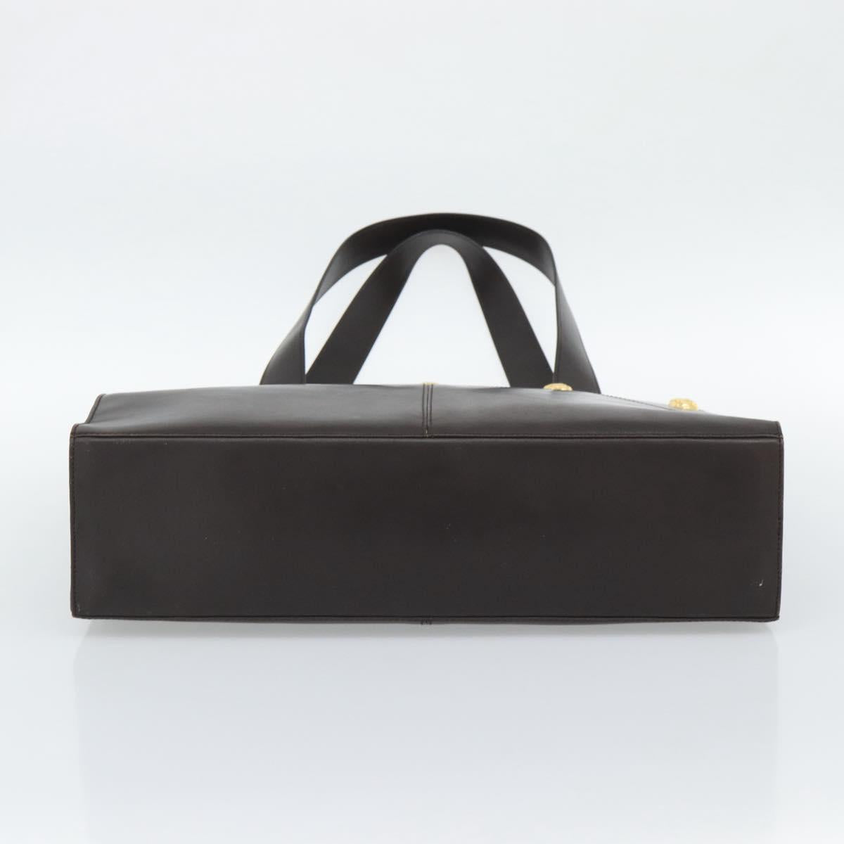 Salvatore Ferragamo Tote Bag Leather Brown Gold Auth ar14058