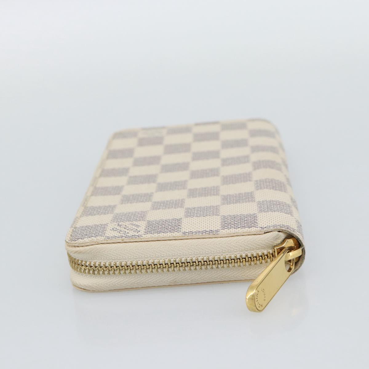 LOUIS VUITTON Damier Azur Zippy Wallet Long Wallet N60019 LV Auth ar14067V