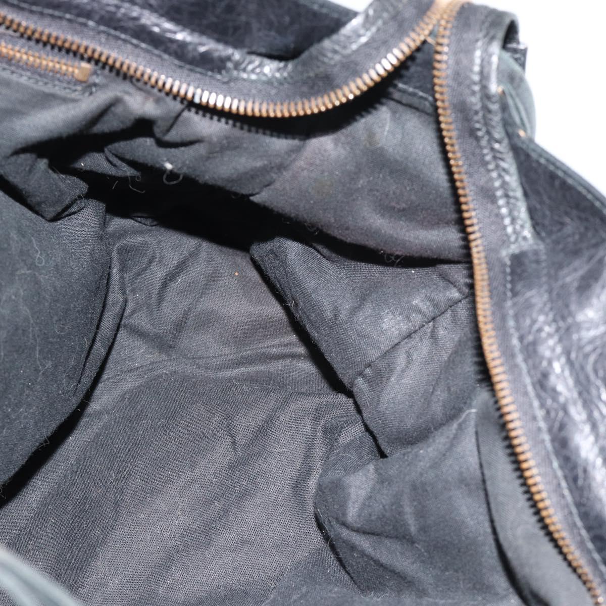 BALENCIAGA The City Hand Bag Leather Black 115748 Auth ar14069
