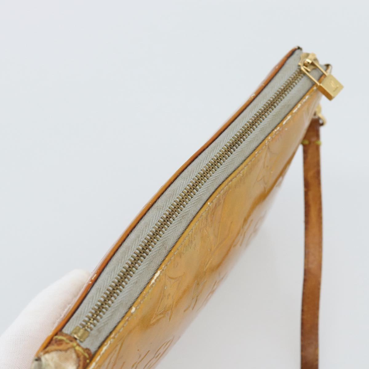 LOUIS VUITTON Monogram Vernis Lexington Accessory Pouch Gris M91056 Auth ar14075