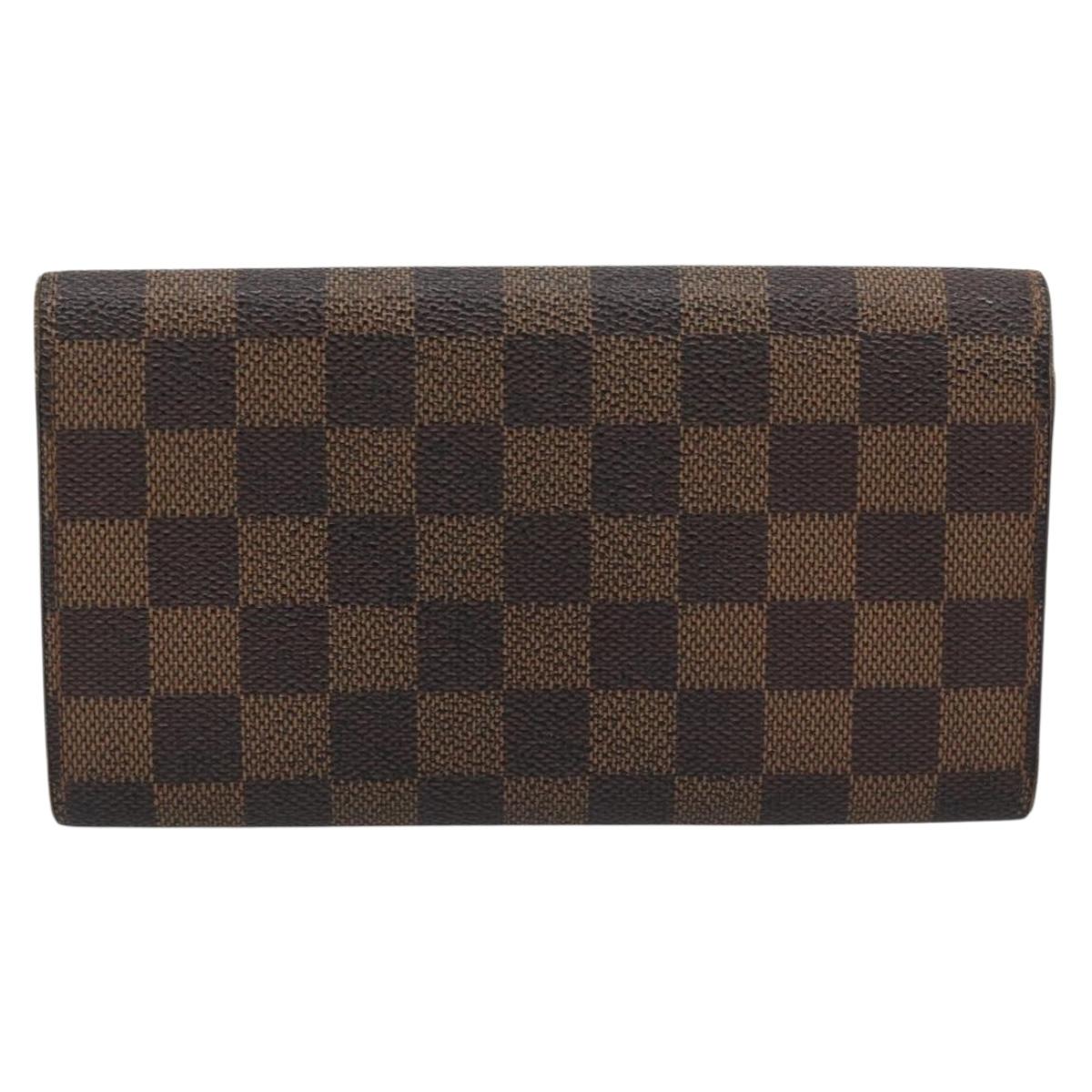 LOUIS VUITTON PRADA Long Wallet Leather PVC 2 Set Black Brown LV Auth ar14087