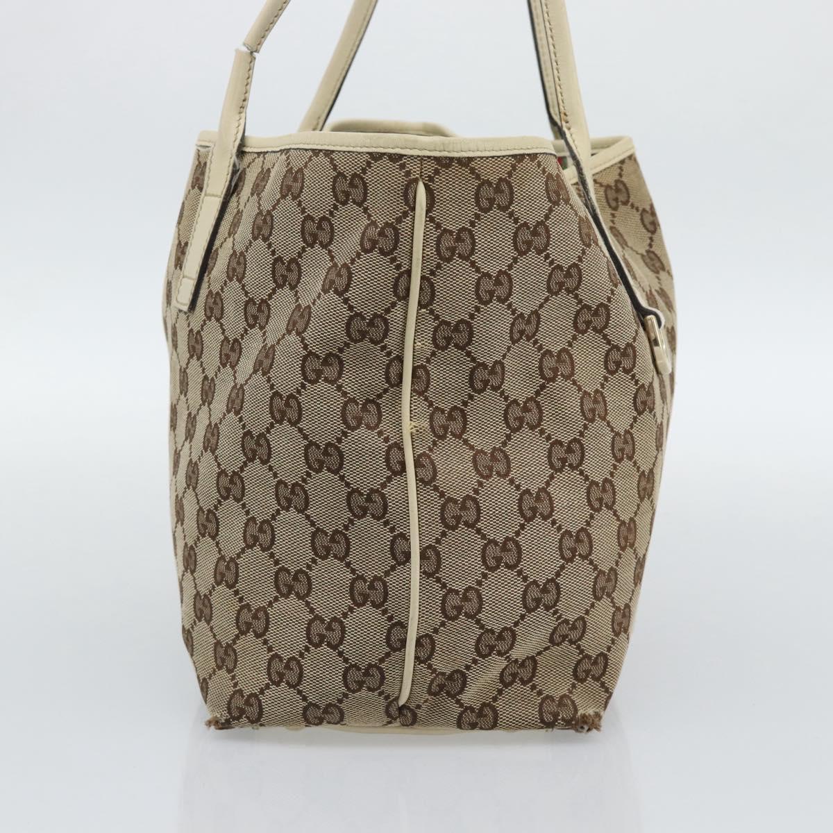 GUCCI Fendi Tote Bag GG Canvas 2 Set Beige Black Auth ar14088