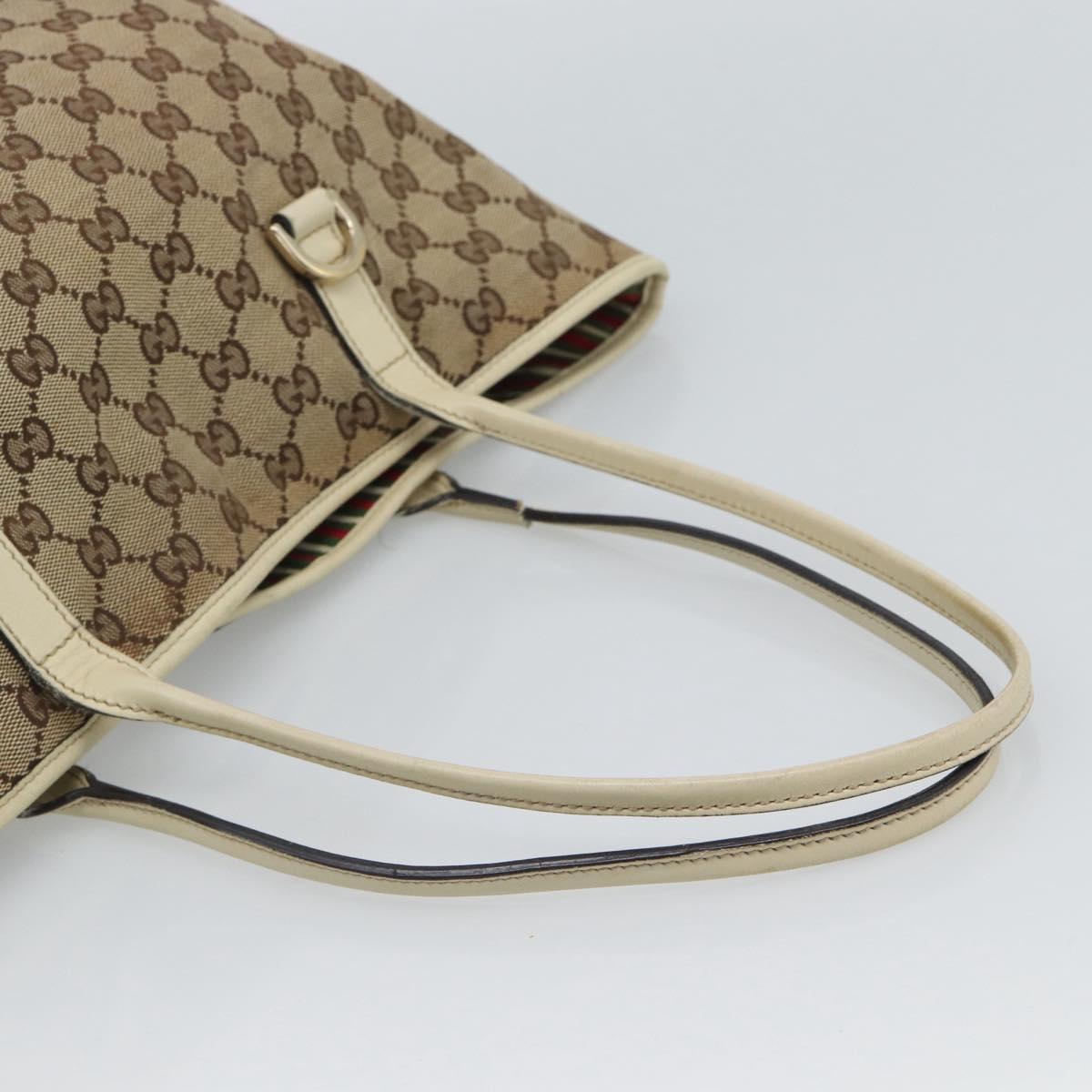 GUCCI Fendi Tote Bag GG Canvas 2 Set Beige Black Auth ar14088